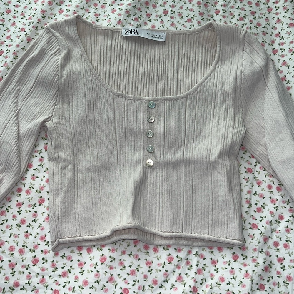Cream Zara top!